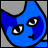 blue cat face