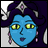 blue girl face
