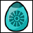easter egg - aqua