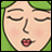 green-haired girl face